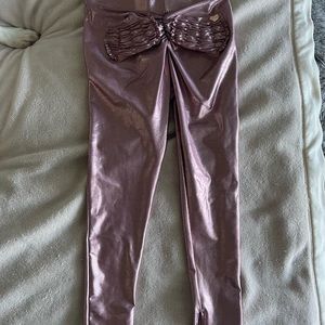 Rose gold shimmer leggings